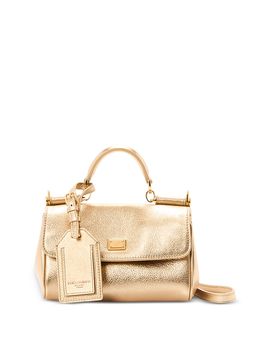 Dolce & Gabbana Dolce & Gabbana Metallic Leather Top Handle Bag