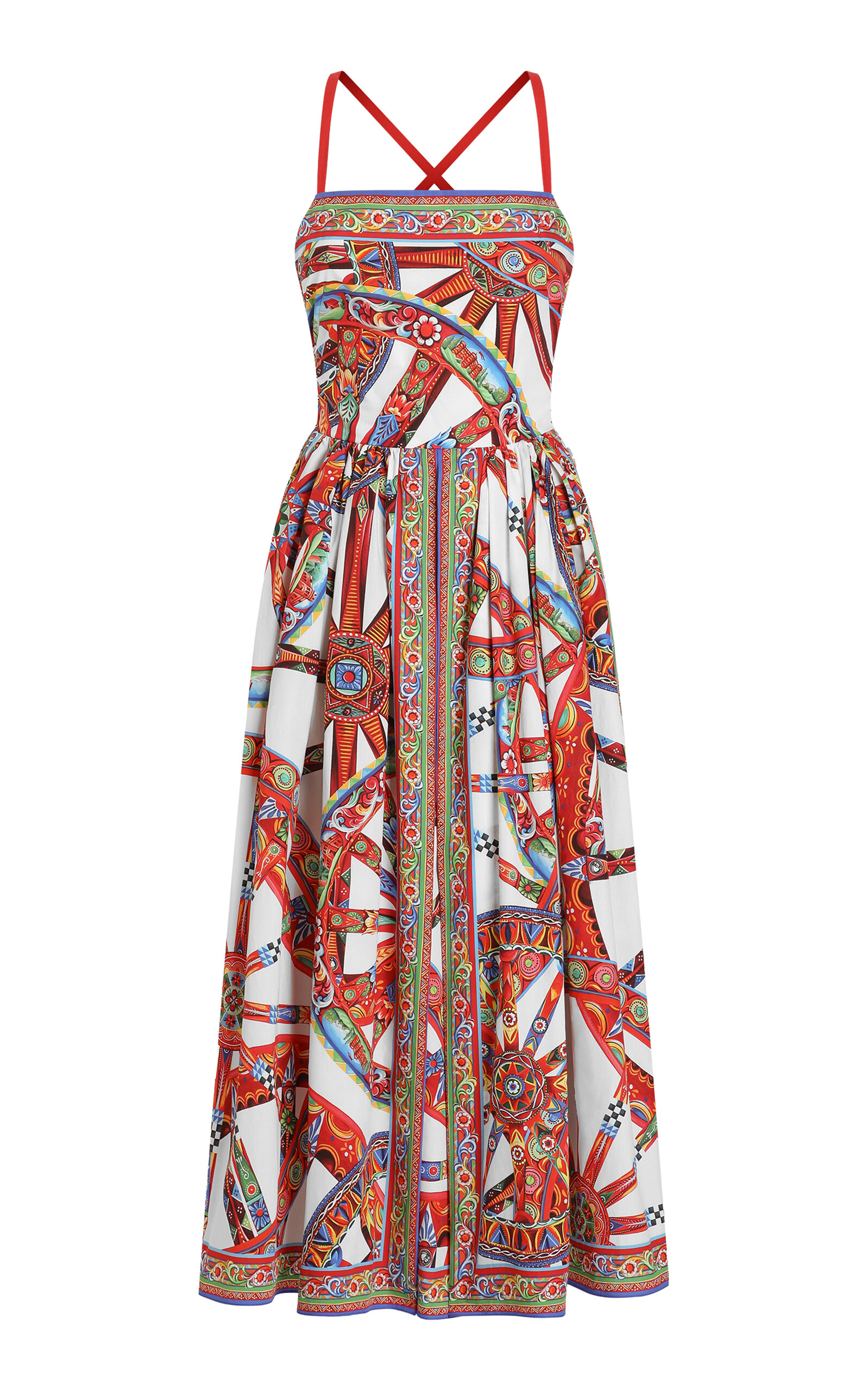 Dolce & Gabbana Dolce & Gabbana Printed Cotton Midi Dress