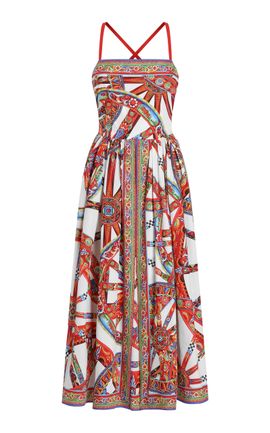 Dolce & Gabbana Dolce & Gabbana Printed Cotton Midi Dress