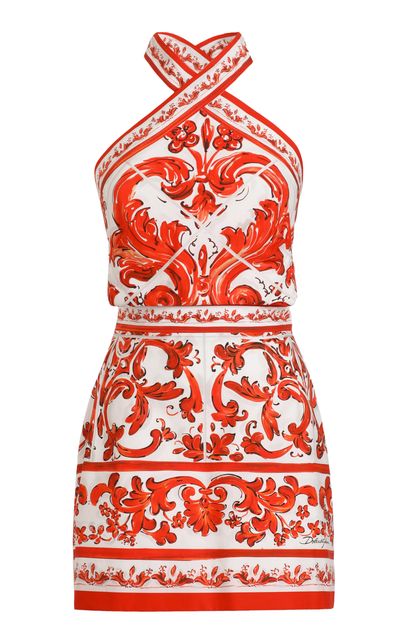 Dolce & Gabbana Dolce & Gabbana Printed Cotton Mini Dress