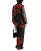 Dolce & Gabbana Dolce & Gabbana Rose Silk Tie Neck Blouse - 3