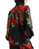 Dolce & Gabbana Dolce & Gabbana Rose Silk Tie Neck Blouse - 4