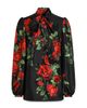 Dolce & Gabbana Dolce & Gabbana Rose Silk Tie Neck Blouse - 5