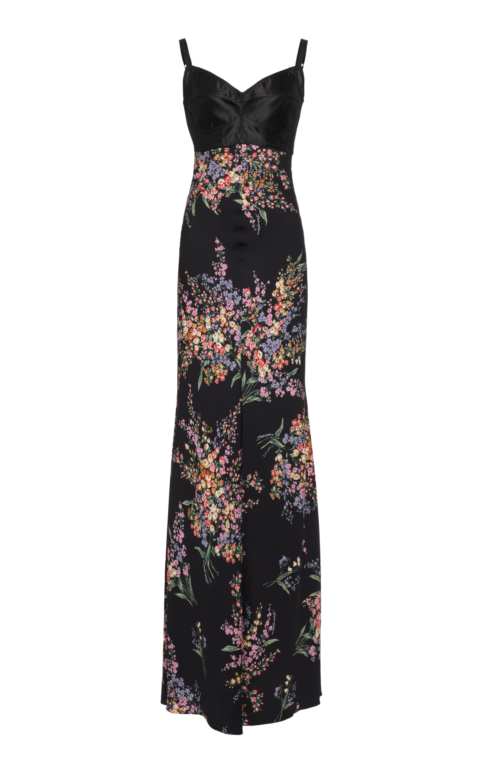 Dolce & Gabbana Dolce & Gabbana Sicilian Silk Charmeuse Floral Maxi Dress