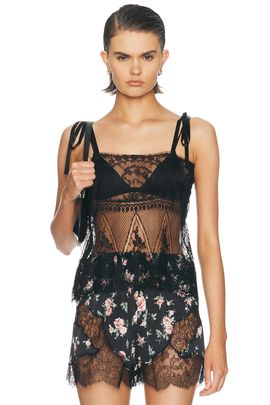 Dolce & Gabbana Dolce & Gabbana Tie Strap Sheer Camisole Top