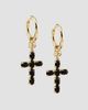 Dolce & Gabbana Women's Gold-Plated Cross Hoop Earrings - 1