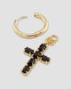 Dolce & Gabbana Women's Gold-Plated Cross Hoop Earrings - 4