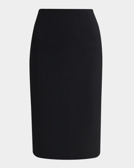 Dolce & Gabbana Double Crepe Sheath Midi Skirt