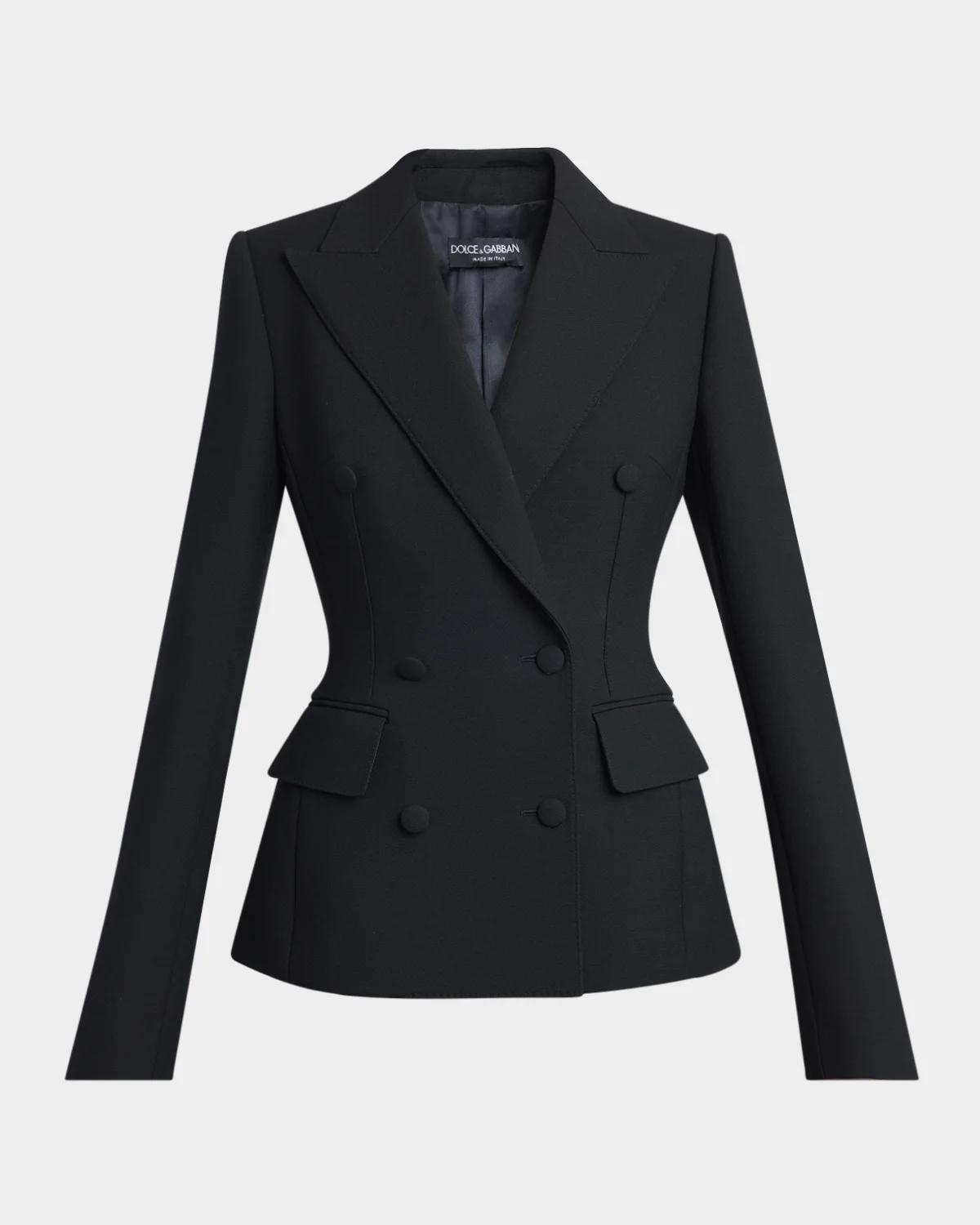 Dolce & Gabbana Double Crepe Slim Double-Breasted Jacket