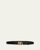 Dolce & Gabbana Interlocking DG Logo Leather Belt - 1