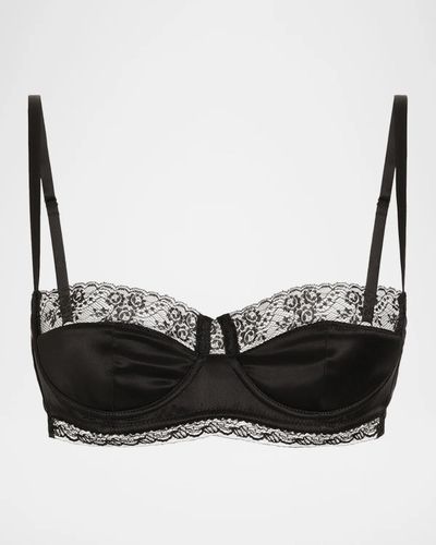 Dolce & Gabbana Lace-Trim Balconette Bra