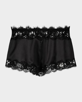 Dolce & Gabbana Lace-Trim Stretch Silk Slip Shorts