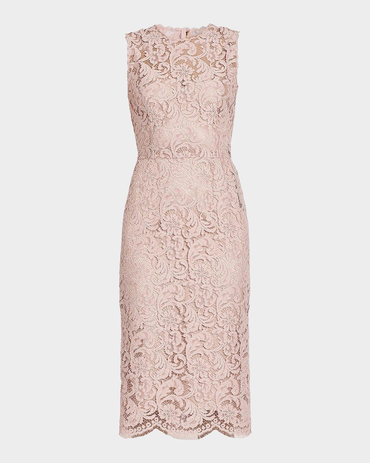 Dolce & Gabbana Lace Sheath Midi-Dress