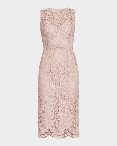 Dolce & Gabbana Lace Sheath Midi-Dress