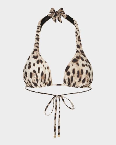 Dolce & Gabbana Leopard-Print Bikini Top