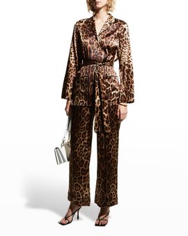 Dolce & Gabbana Leopard-Print Pajama Pants