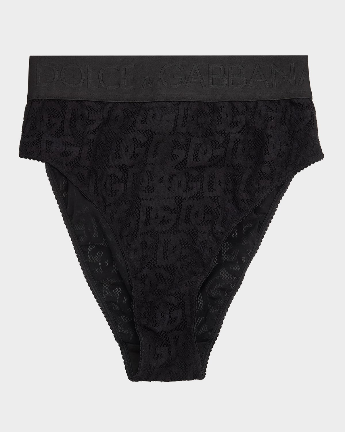 Dolce & Gabbana Logo Tulle High-Rise Briefs