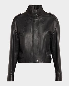 Dolce & Gabbana Plonge Leather Moto Jacket