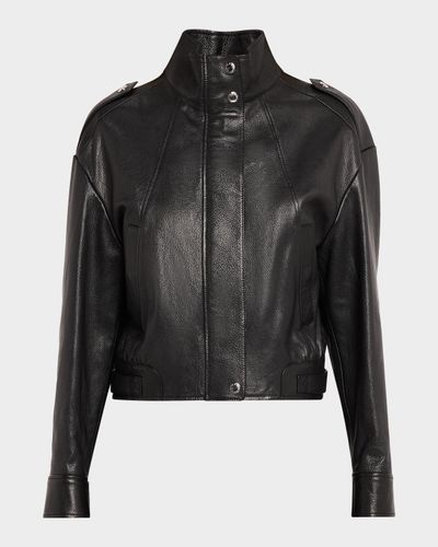 Dolce & Gabbana Plonge Leather Moto Jacket