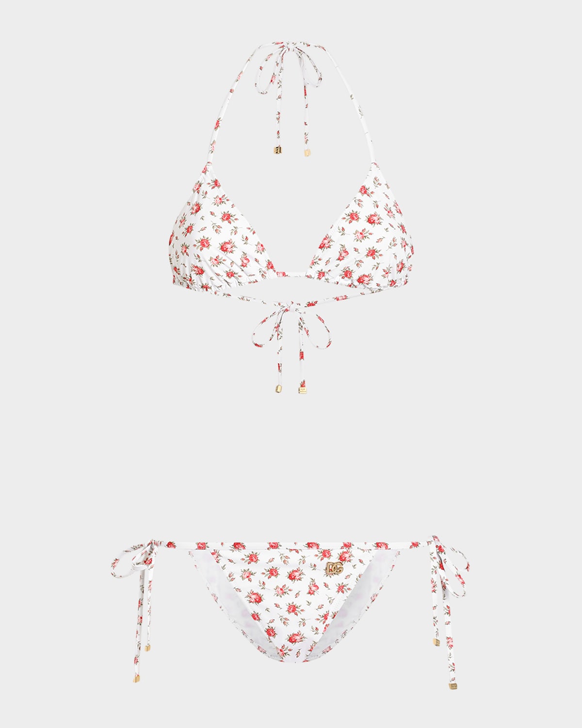 Dolce & Gabbana Rose Triangle Two-Piece Swimsuit