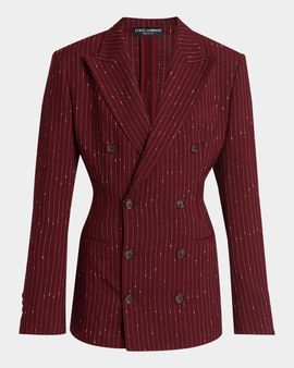 Dolce & Gabbana Sartorial Pajama Striped Doubel-Breasted Blazer Jacket