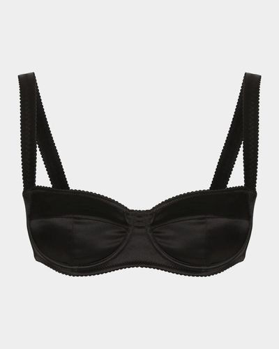 Dolce & Gabbana Semi-Padded Satin Balconette Bra