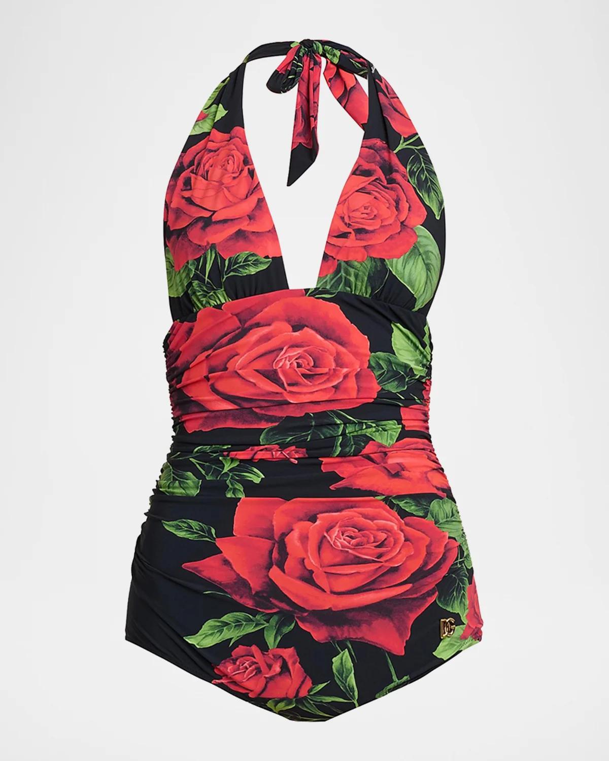 Dolce & Gabbana St. Sicilia Retro One-Piece Swimsuit