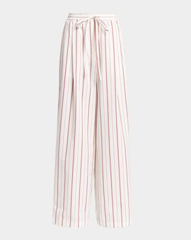Dolce & Gabbana Striped Cotton Wide-Leg Pull-On Pajama Pants