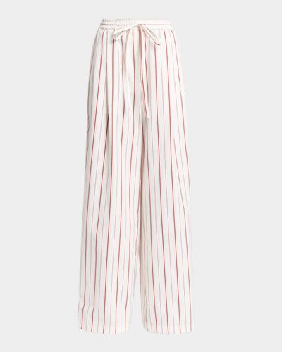 Dolce & Gabbana Striped Cotton Wide-Leg Pull-On Pajama Pants