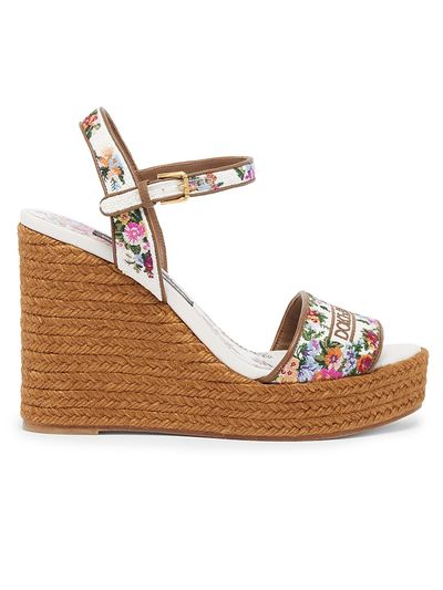 Dolce & Gabbana Women's 90MM Platform Wedge Espadrilles