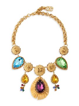 Dolce & Gabbana Women's Bijoux Goldtone & Rhinestone Logo Necklace