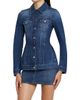 Dolce & Gabbana Women's Blouson Denim Shirt - 4