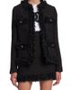 Dolce & Gabbana Women's Boucle Knit Fringe Trim Jacket - 3