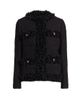 Dolce & Gabbana Women's Boucle Knit Fringe Trim Jacket - 7