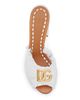 Dolce & Gabbana Women's Carretto 85MM Woven Fringed Logo Sandals - 4