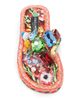 Dolce & Gabbana Women's Carretto Embellished Leather Thong Sandals - 4