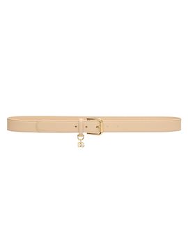 Dolce & Gabbana Women's DG Charm Smooth Leather & Brass Belt
