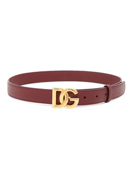 Dolce & Gabbana Women's DG Logo 25MM Leather Belt