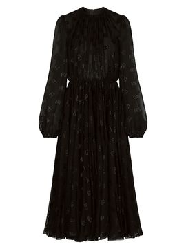 Dolce & Gabbana Women's DG Monogram Chiffon Midi-Dress