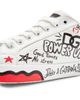 Dolce & Gabbana Women's Embellished Printed Leather Low-Top Sneakers - 5