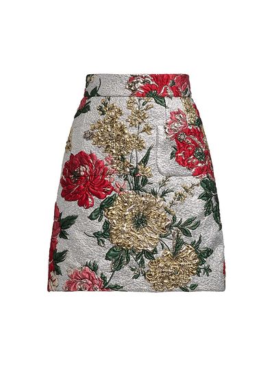 Dolce & Gabbana Women's Floral Brocade Miniskirt