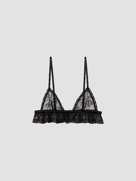 Dolce & Gabbana Women's Floral Lace Ruffle Soft Cup Bra