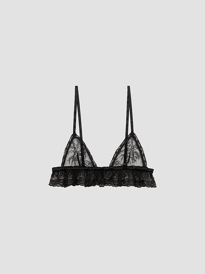 Dolce & Gabbana Women's Floral Lace Ruffle Soft Cup Bra