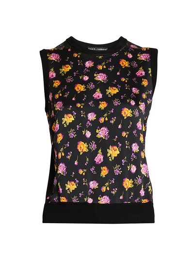 Dolce & Gabbana Women's Floral Silk Tank