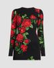 Dolce & Gabbana Women's Floral Stretch-Silk Crewneck Minidress - 1