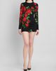 Dolce & Gabbana Women's Floral Stretch-Silk Crewneck Minidress - 2