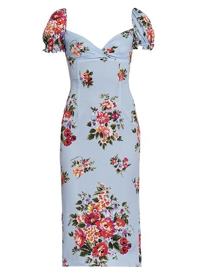 Dolce & Gabbana - Women's Floral Stretch-Silk Sheath Midi-Dress Dolce & Gabbana - Women's Floral Stretch-Silk Sheath Midi-Dress