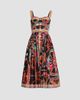 Dolce & Gabbana Women's Geometric Cotton Sweetheart Midi-Dress - 6