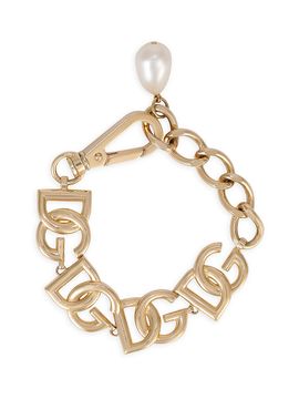 Dolce & Gabbana Women's Gold-Plated & Plexiglass Faux Pearl DG Chain Bracelet