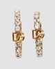Dolce & Gabbana Women's Goldtone & Glass Crystal Monogram Hoop Earrings - 1